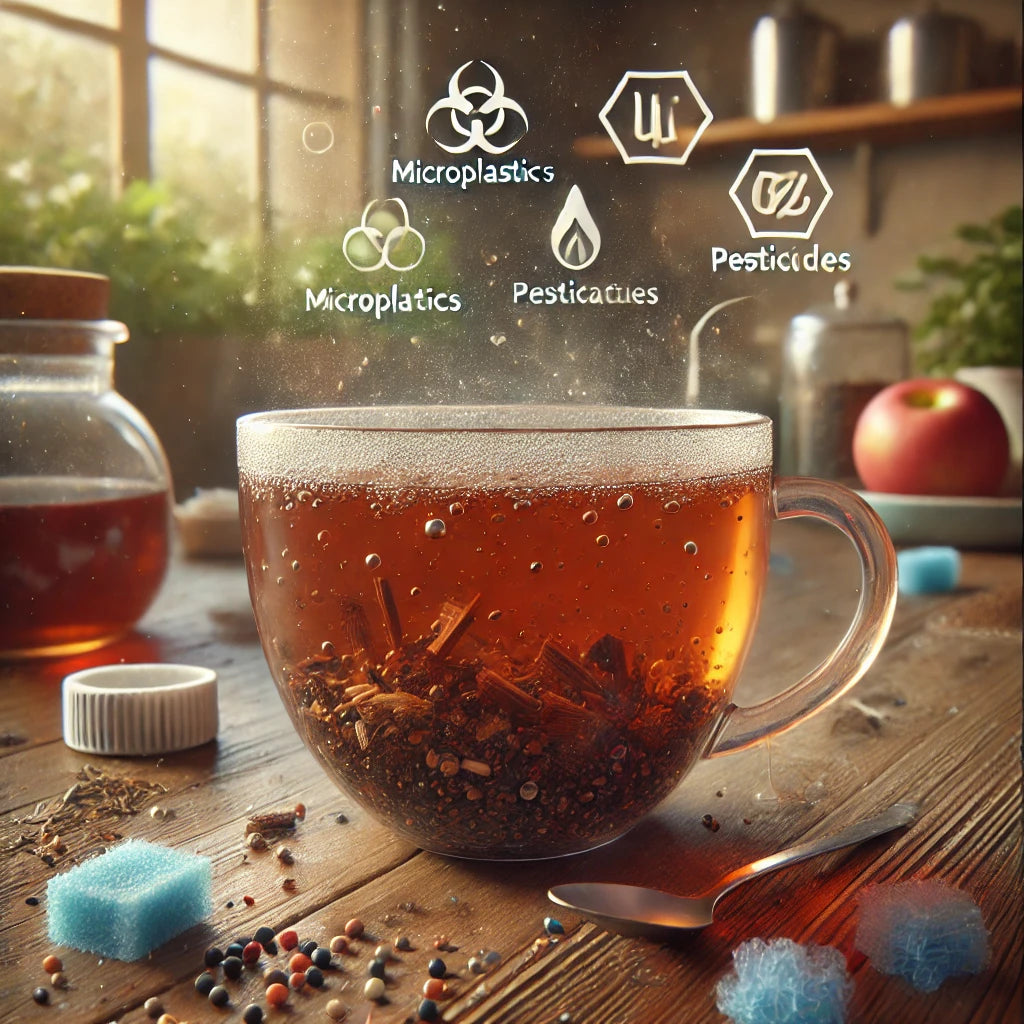 Thee zit bomvol microplastics en pesticiden