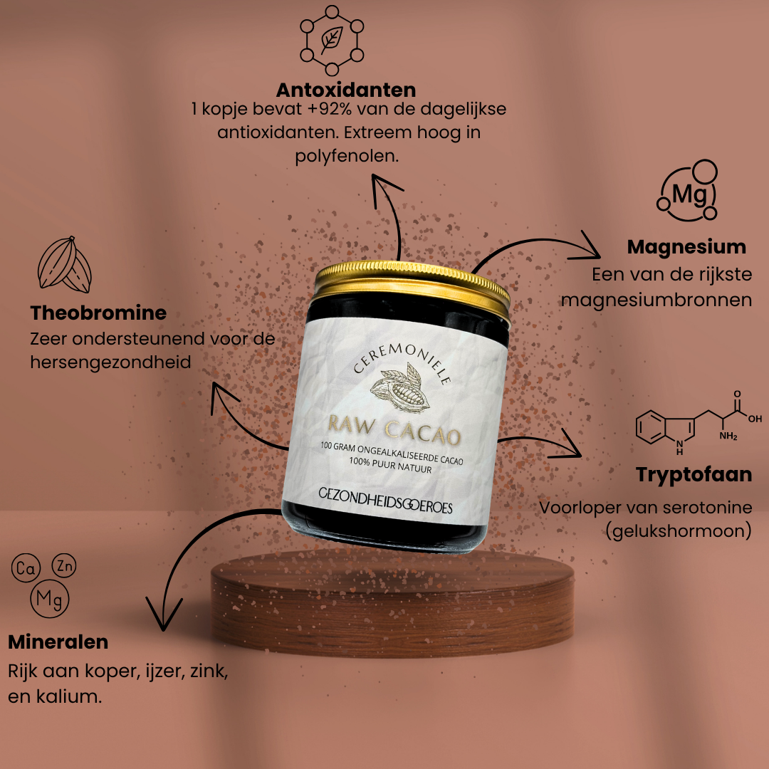 Raw Cacao Ongealkaliseerd | 100 Gram