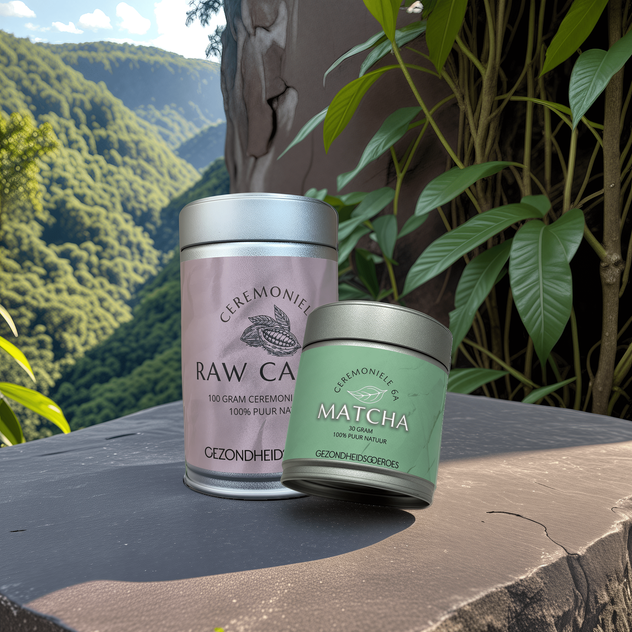 Ceremonial Set: Cacao & Matcha