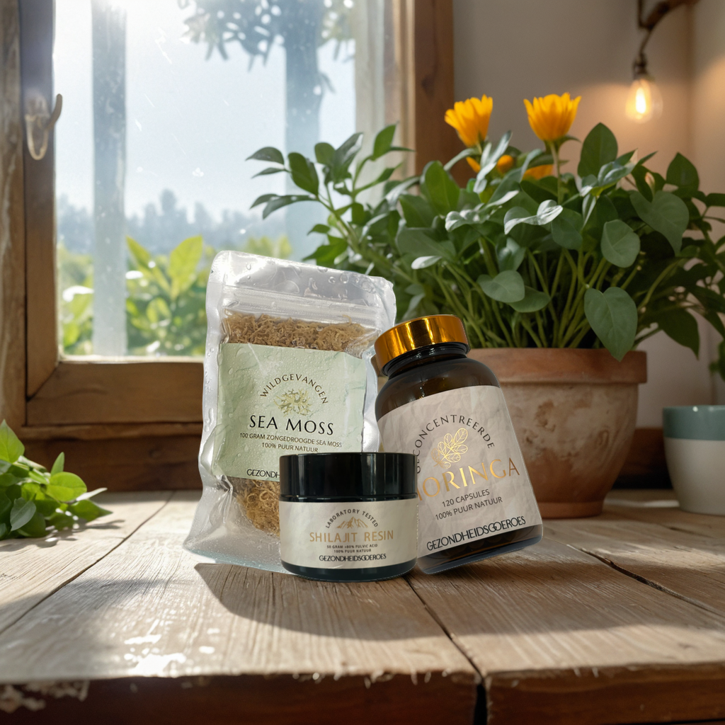 Mineralen Bundel | Moringa, Sea moss & Shilajit