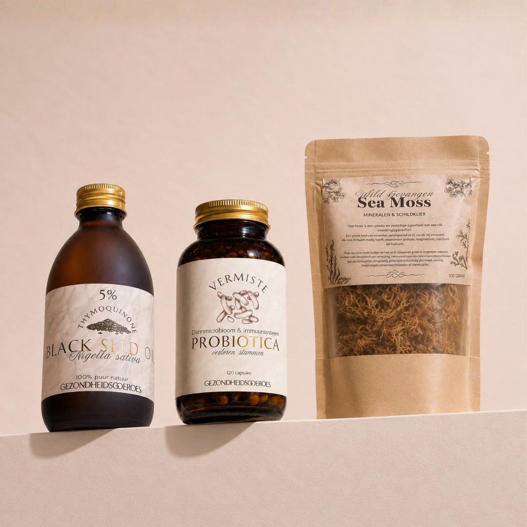 Darm pakket - Probiotica, Black seed & Sea moss.