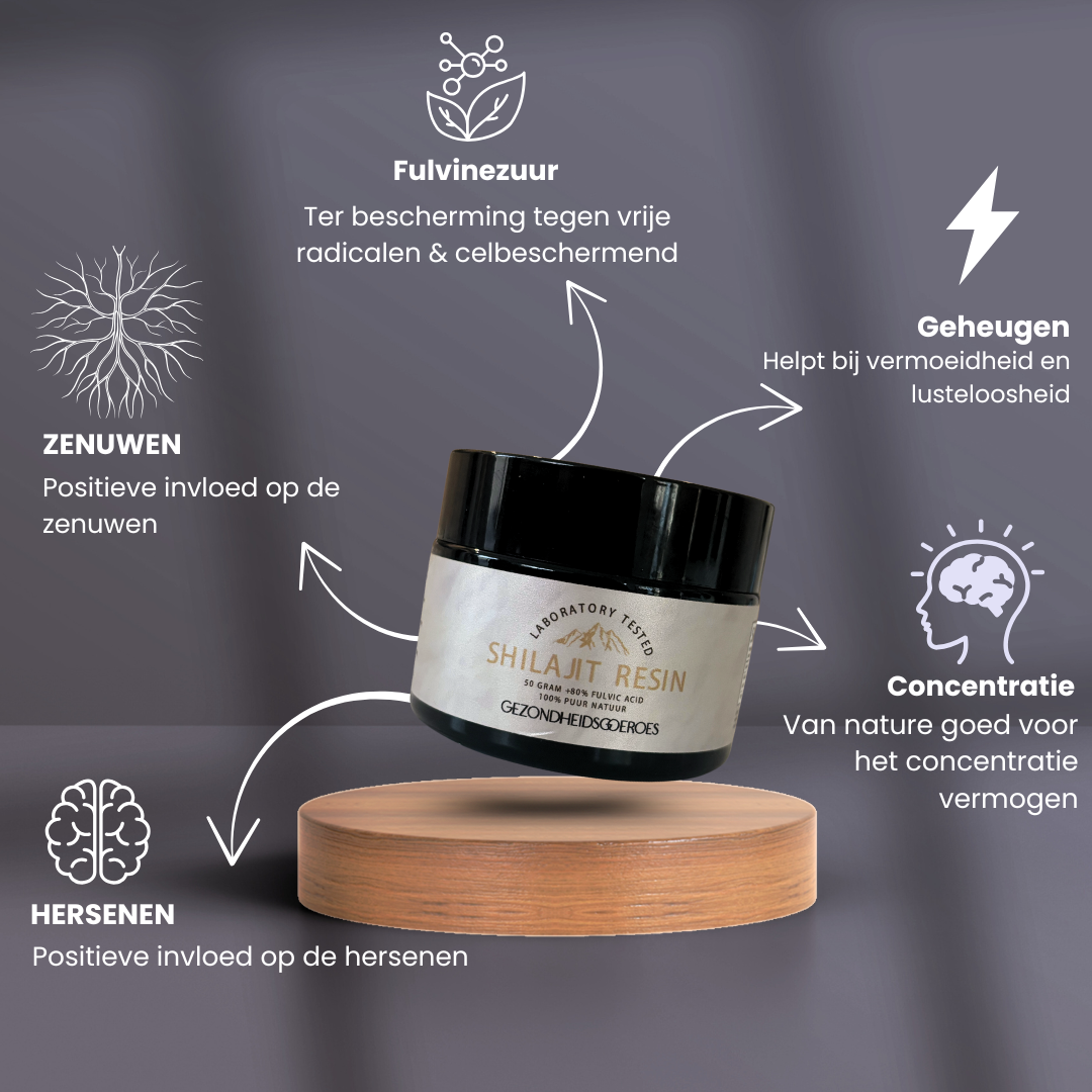 Shilajit Concentratie +80% fulvinezuur | 50 Gram Extract