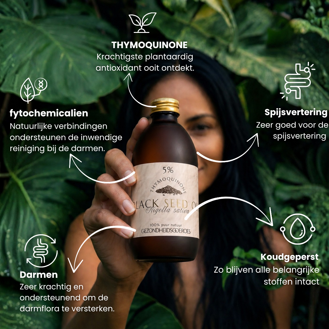 Black Seed Oil Koudgeperst | 5% Thymoquinone | 240 ML