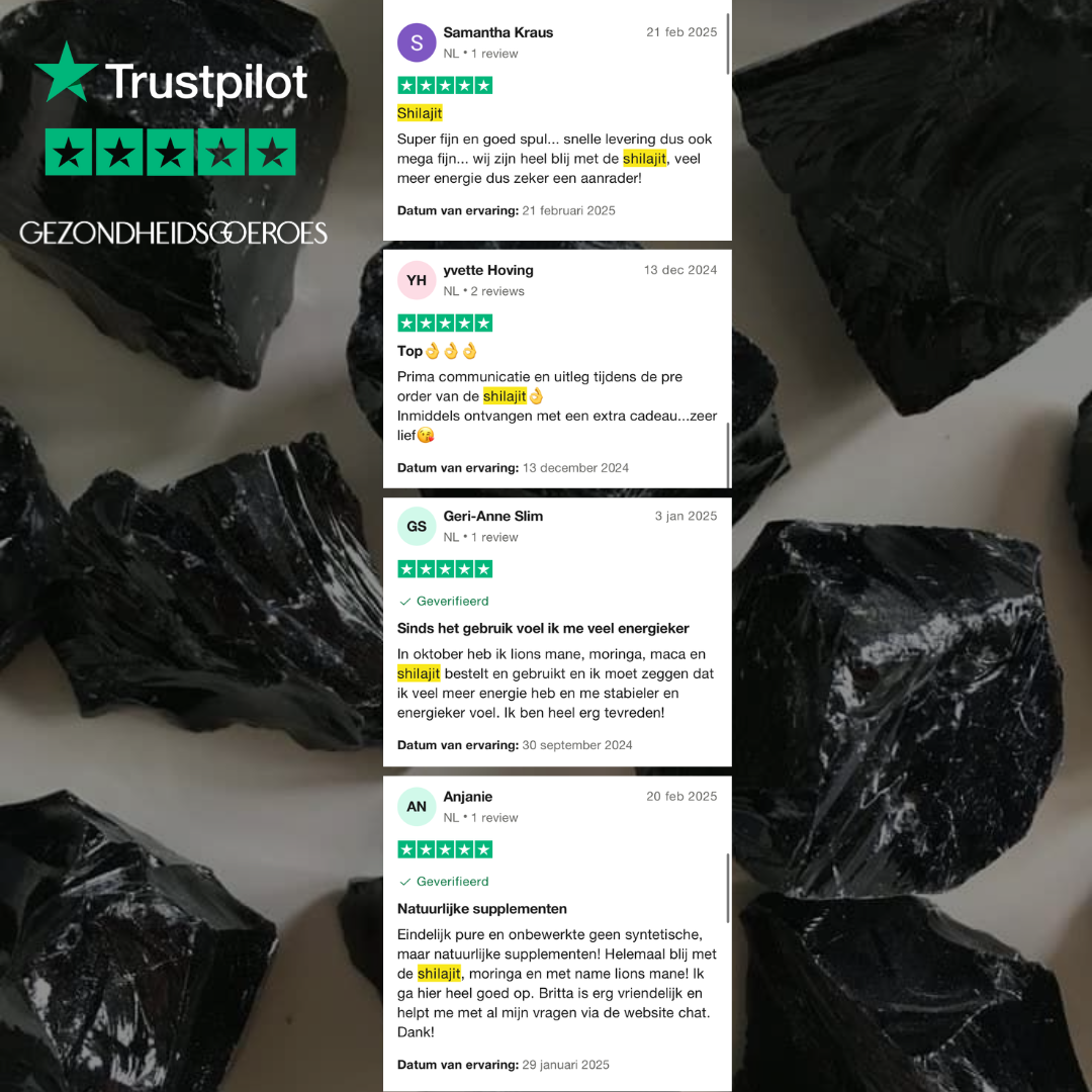 Shilajit Concentratie +80% fulvinezuur | 50 Gram Extract