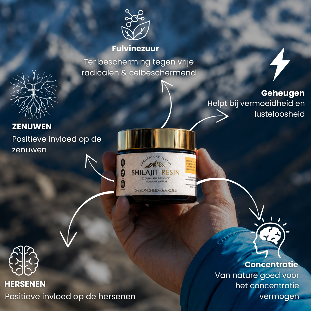 Shilajit Concentratie +80% fulvinezuur | 50 Gram Extract