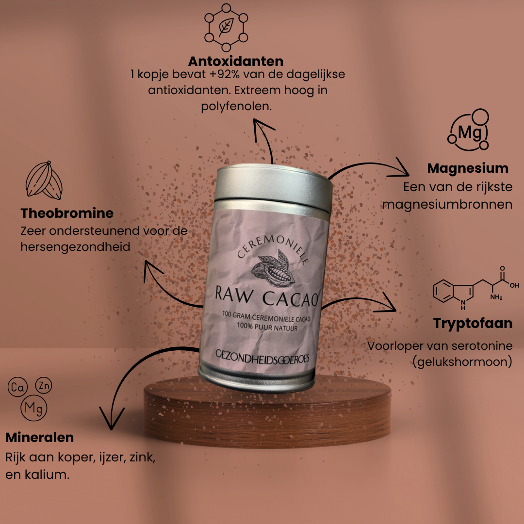 Raw Cacao Ongealkaliseerd | 100 Gram