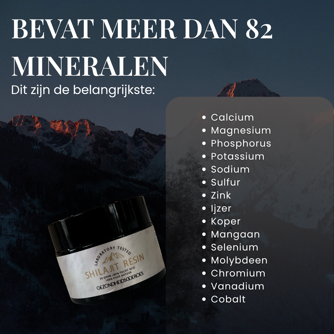 Shilajit Concentratie +80% fulvinezuur | 50 Gram Extract