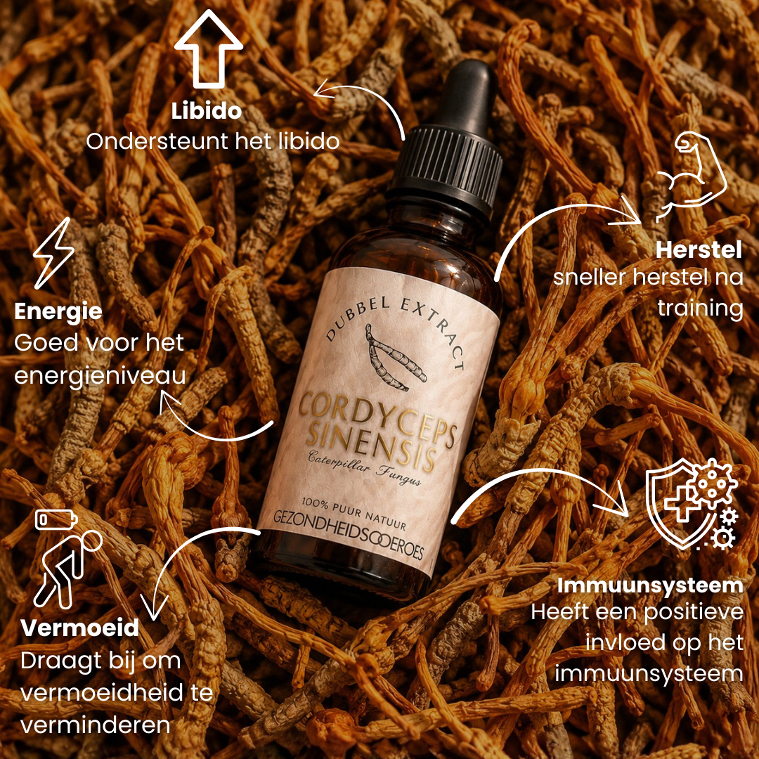 Cordyceps extract 10:1 | Vloeibaar alcohol & water tinctuur.