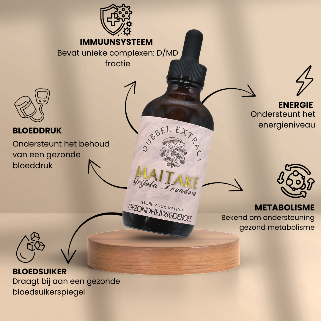 Maitake Extract 10:1 | Vloeibaar alcohol & water tinctuur.