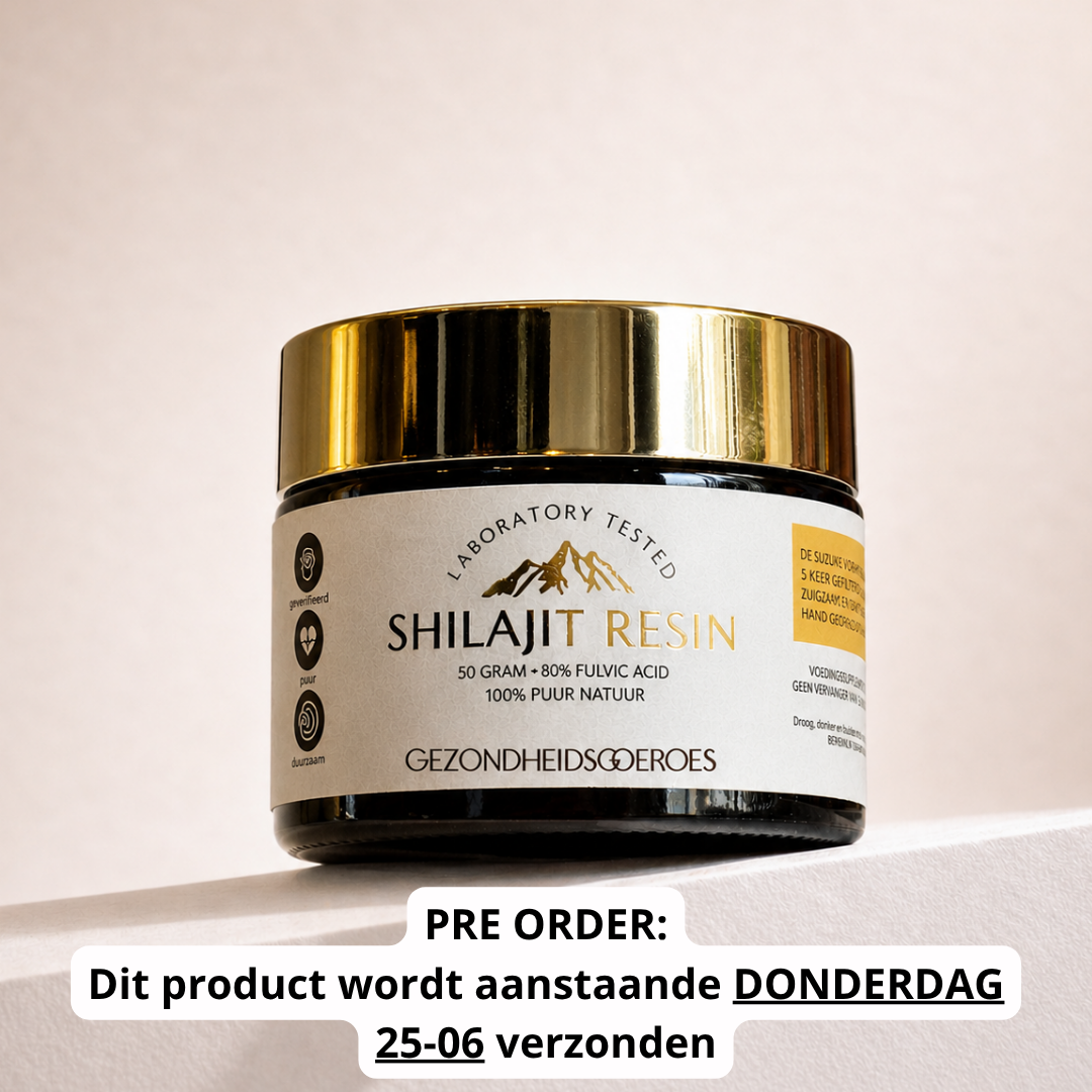 Shilajit Concentratie +80% fulvinezuur | 50 Gram Extract. Pre order deze worden 25-05 verzonden