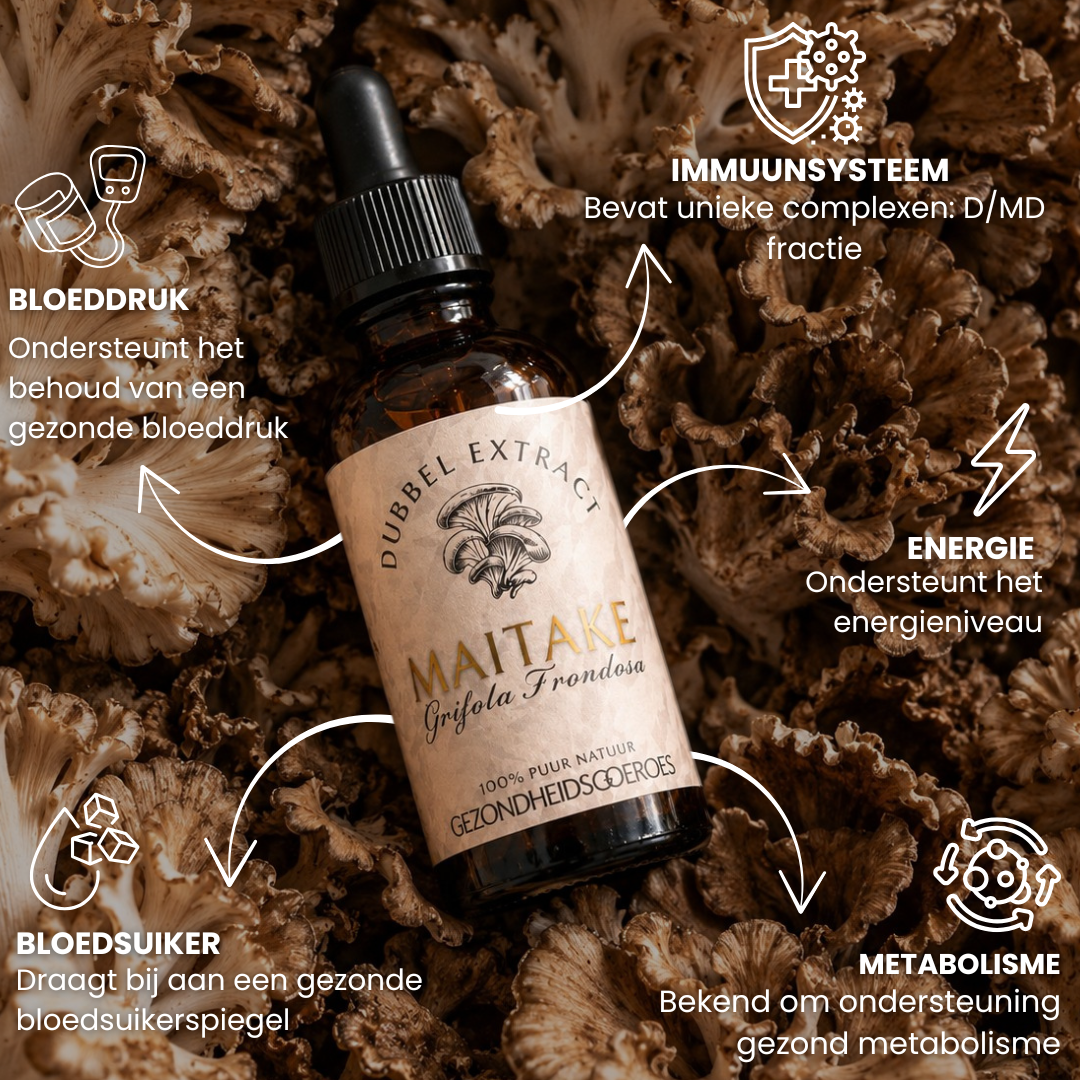 Maitake Extract 10:1 | Vloeibaar alcohol & water tinctuur.