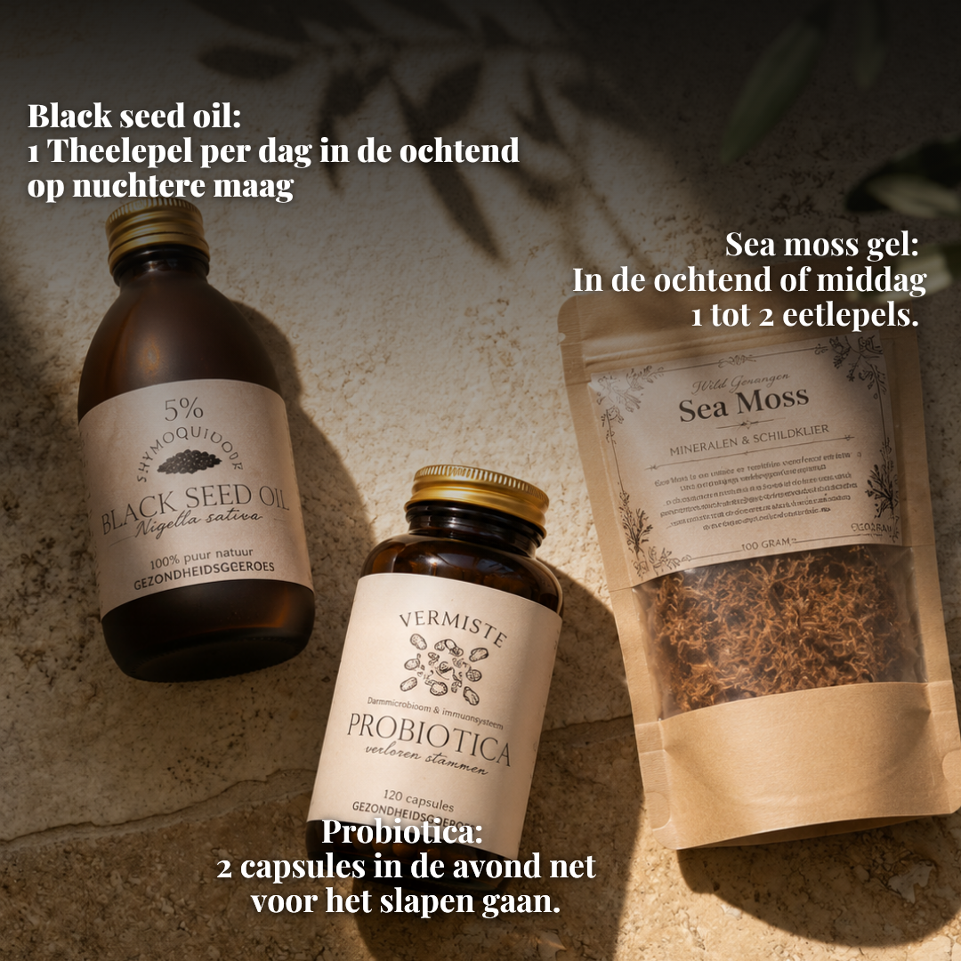 Darm pakket - Probiotica, Black seed & Sea moss.