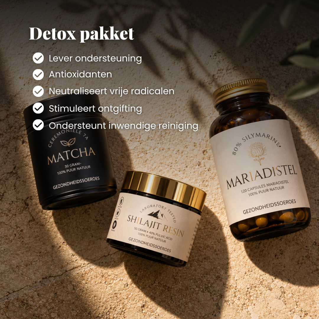 Detox Bundel: Shilajit, Mariadistel & Matcha