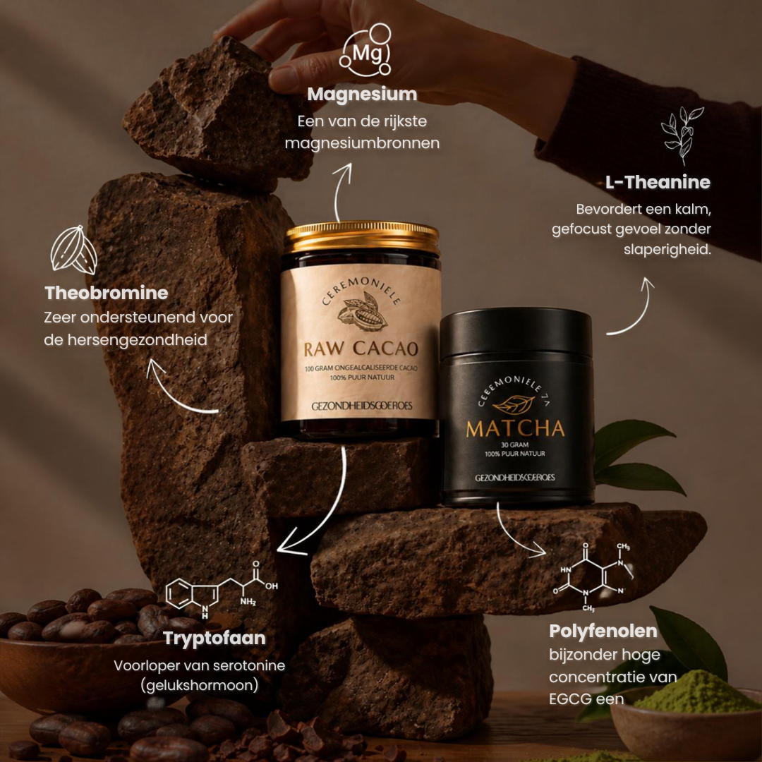 Ceremonial Set: Cacao & Matcha