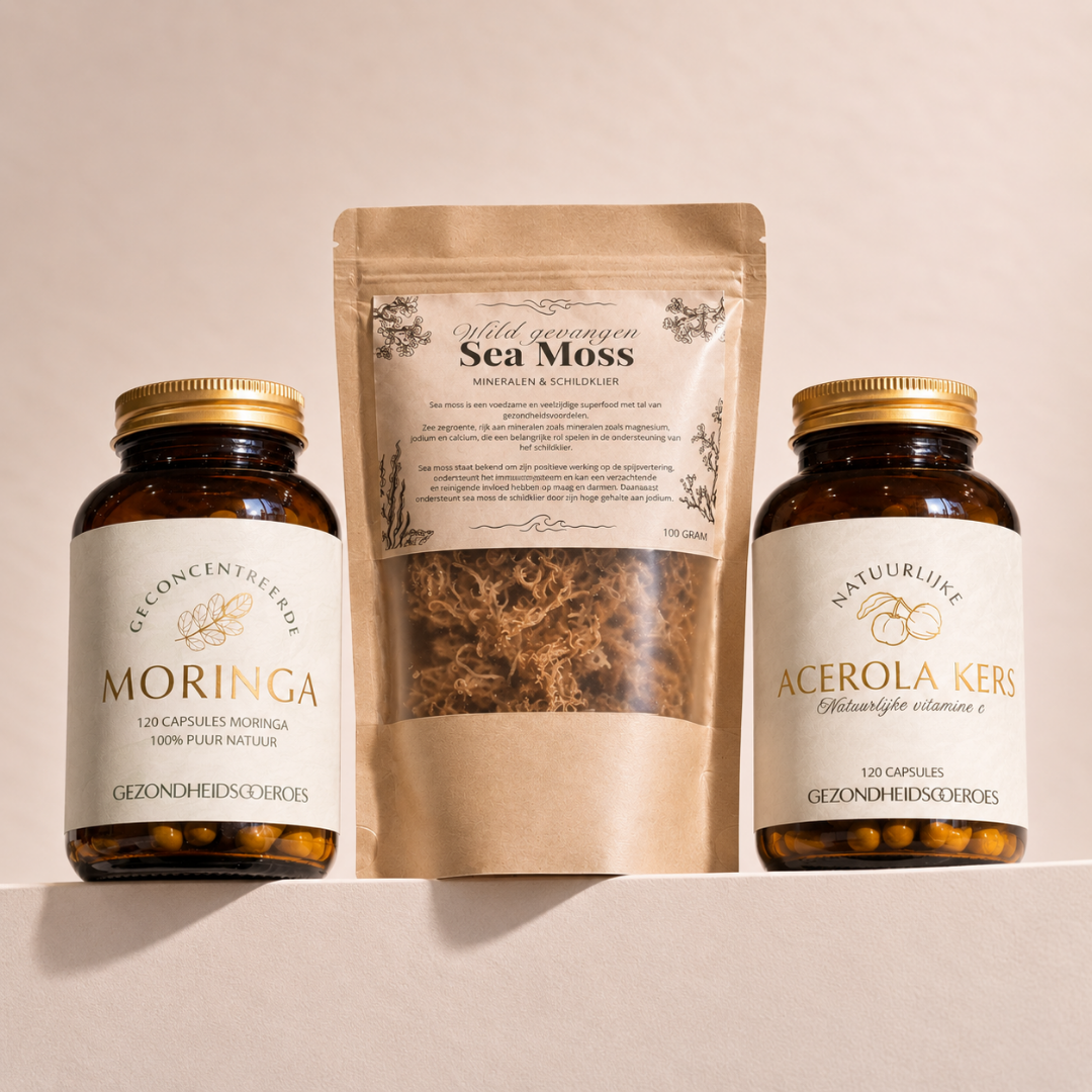 Vitaminen en mineralen bundel | Moringa, Sea moss & Acerola