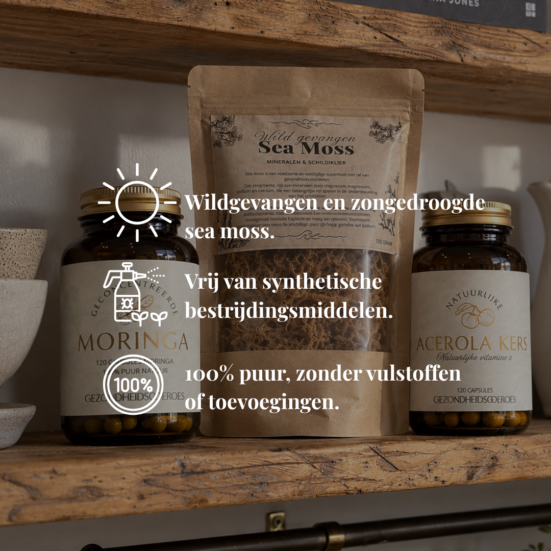 Vitaminen en mineralen bundel | Moringa, Sea moss & Acerola