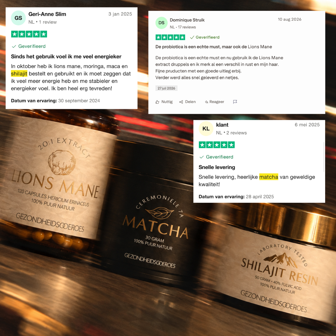 Focus bundel: Lions mane, Matcha & Shilajit
