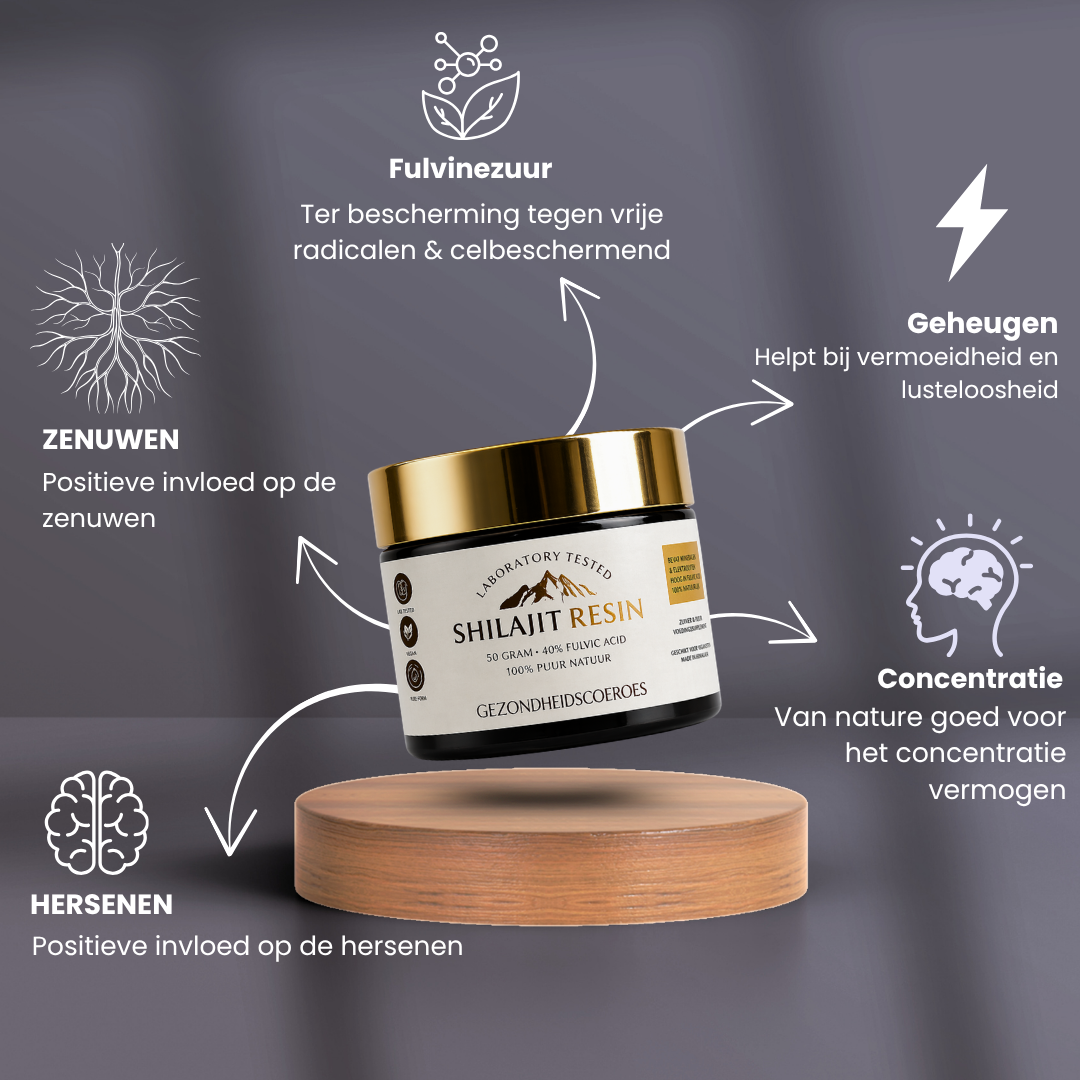 Shilajit Concentratie +80% fulvinezuur | 50 Gram Extract