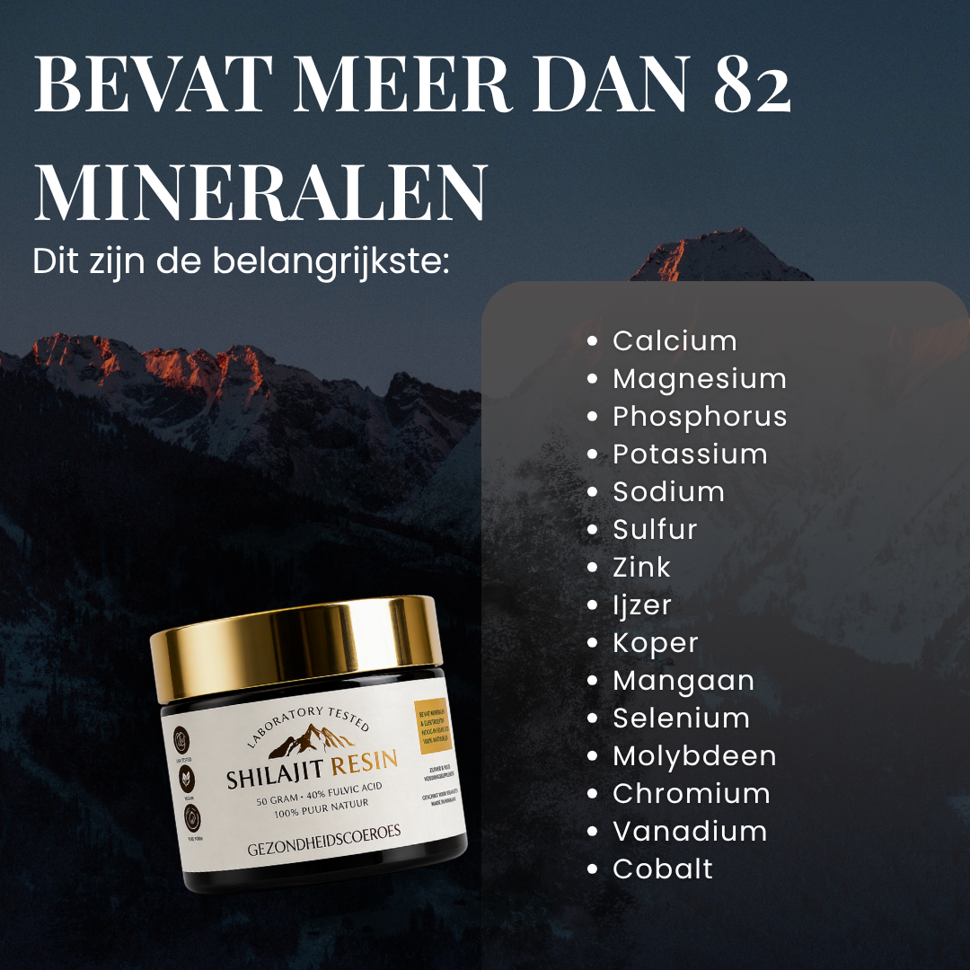 Shilajit Concentratie +80% fulvinezuur | 50 Gram Extract