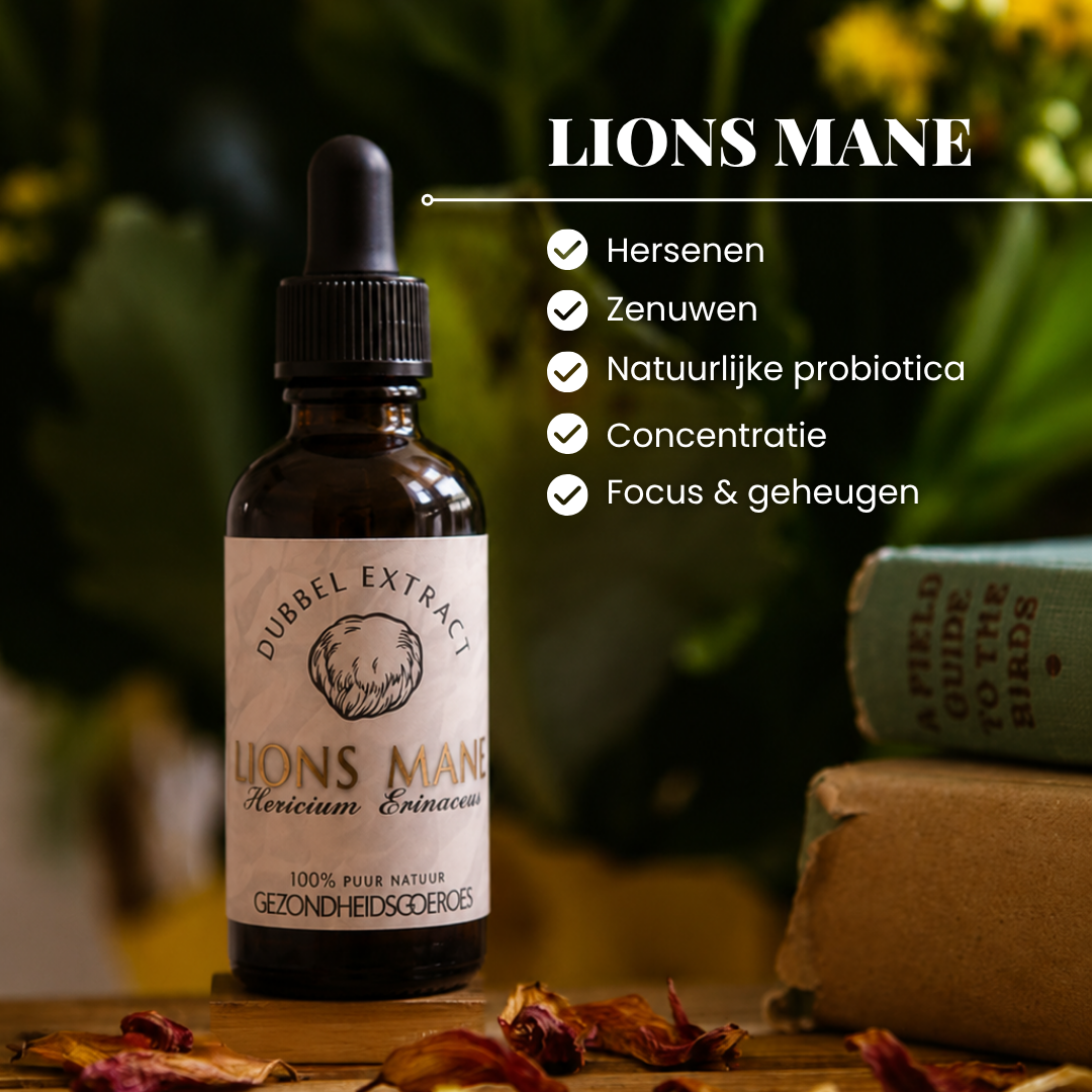 Lions Mane extract 10:1 | Vloeibaar alcohol & water tinctuur.