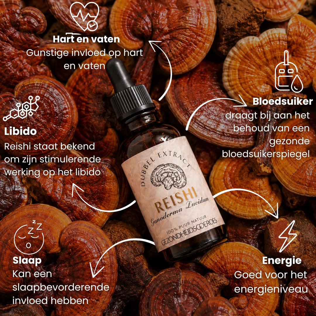 Reishi Extract 10:1 | Vloeibaar alcohol & water tinctuur.