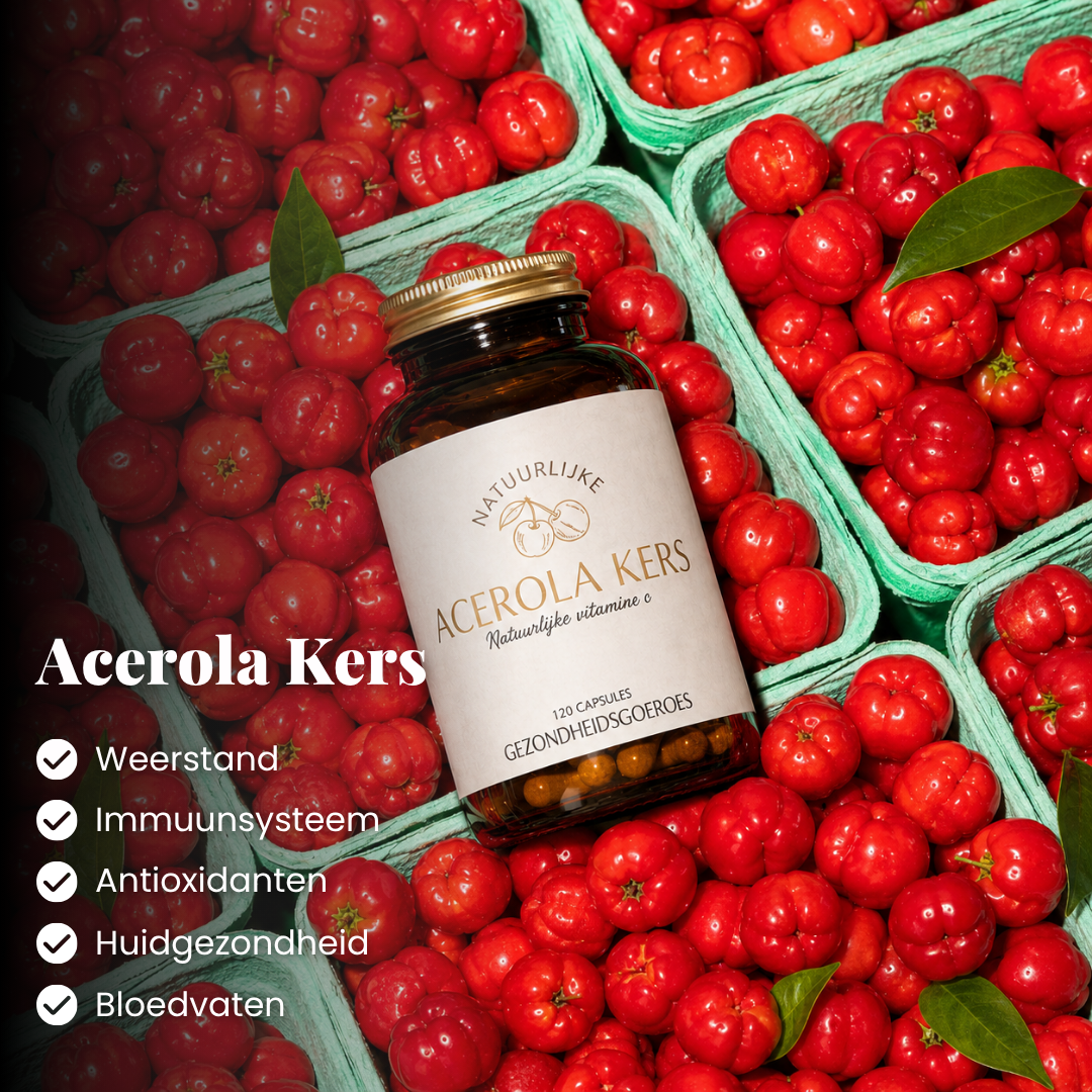 Acerola kers 30% vitamine C concentratie | 120 capsules