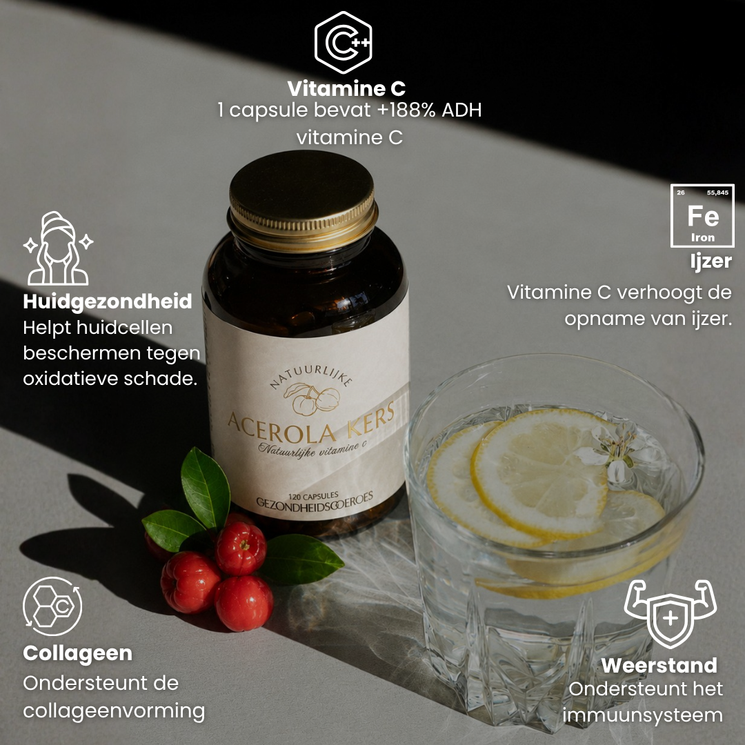 Acerola kers 30% vitamine C concentratie | 120 capsules