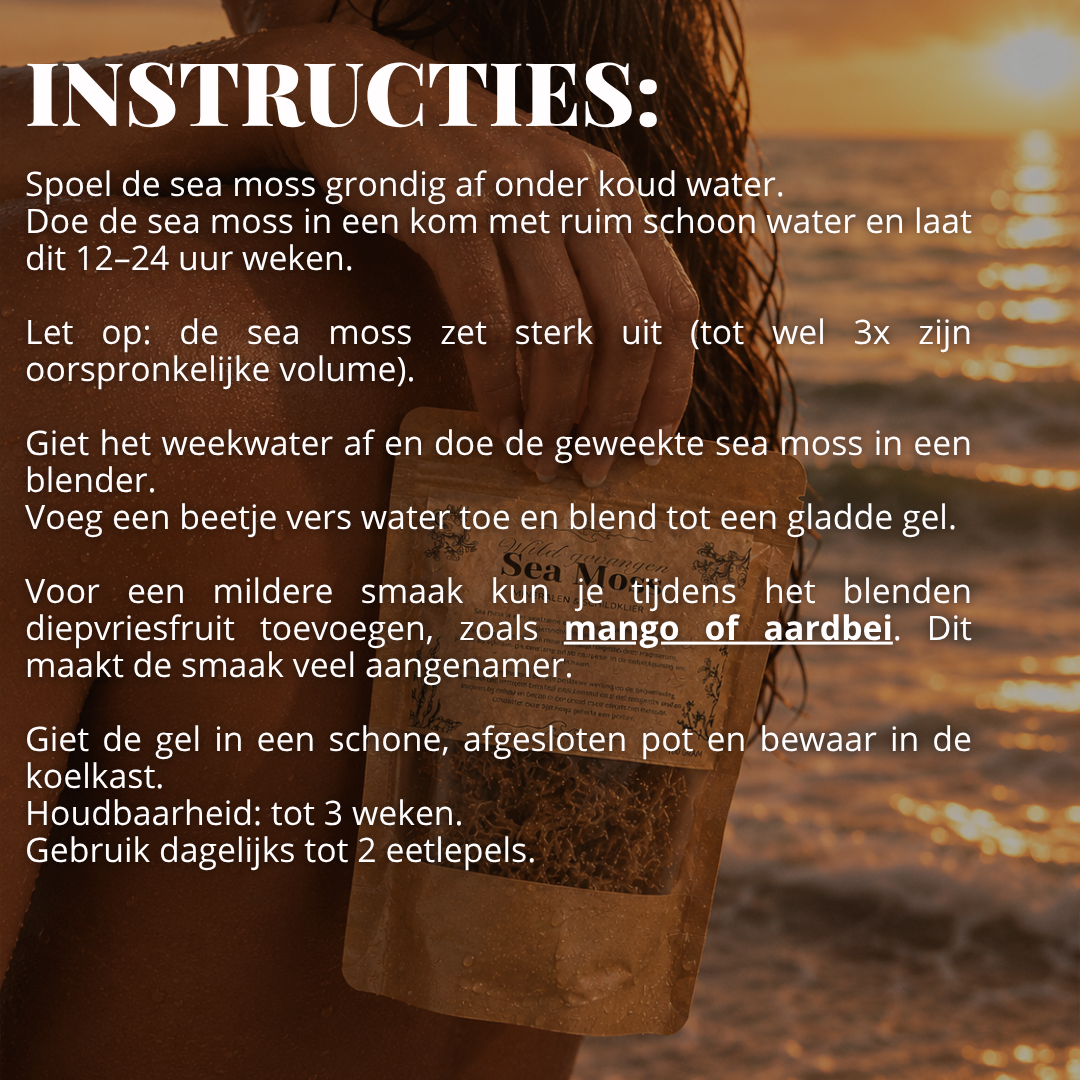 Sea Moss Wildgevangen Zongedroogd | 100 Gram - Mix goud & paars