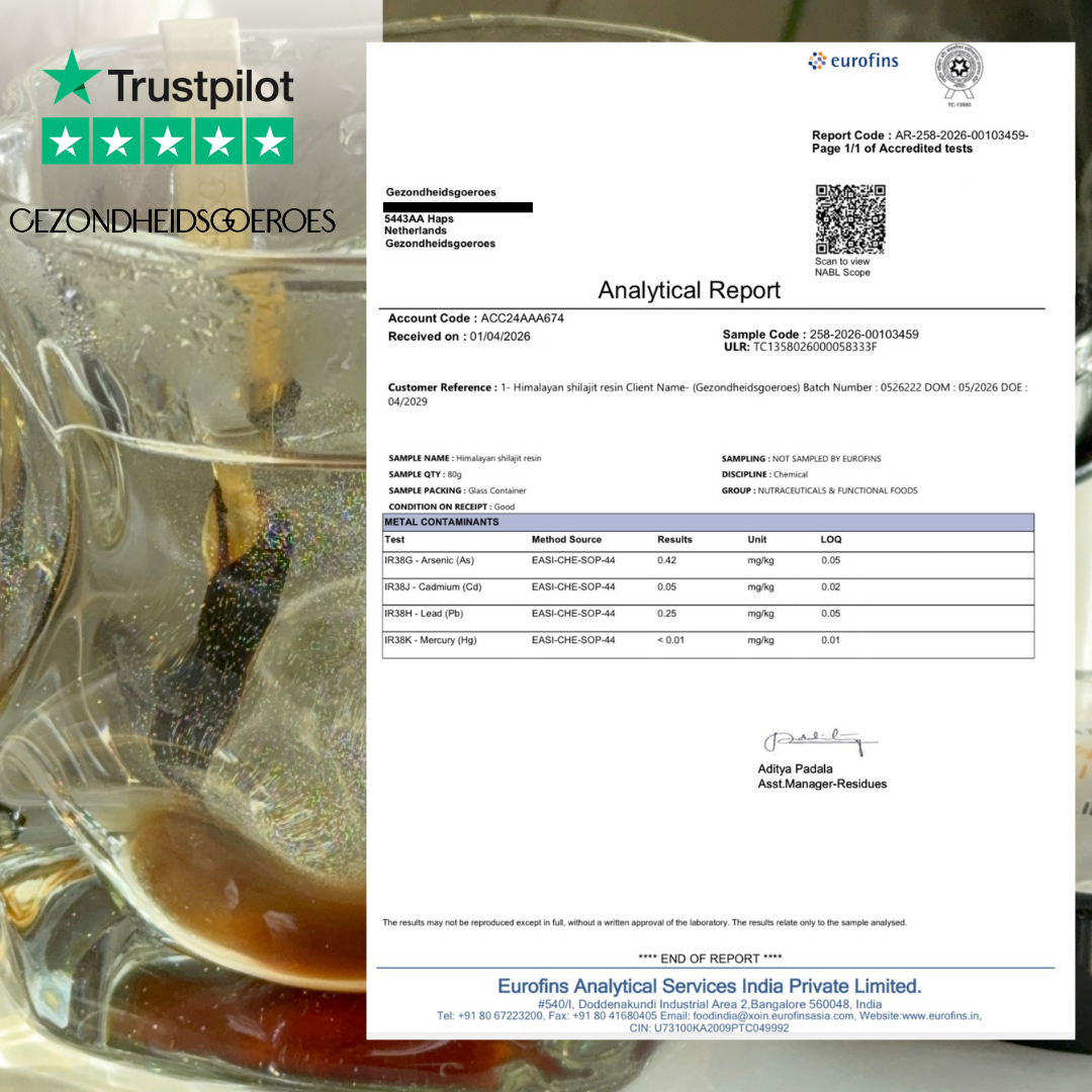 Shilajit Concentratie +-80% fulvinezuur | 50 Gram Extract.